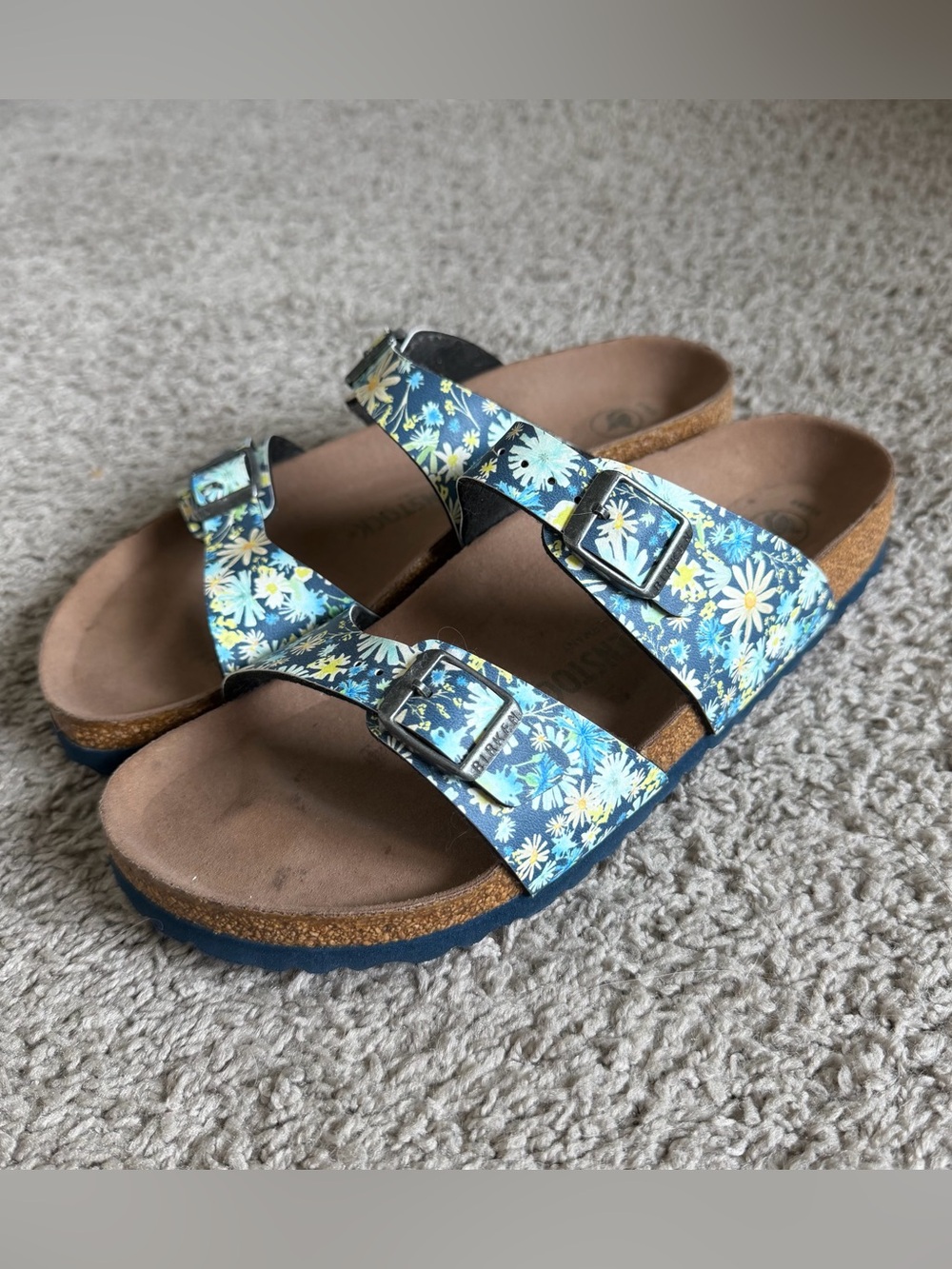 Birkenstock Sydney Narrow Vegan Floral Slides Sandal